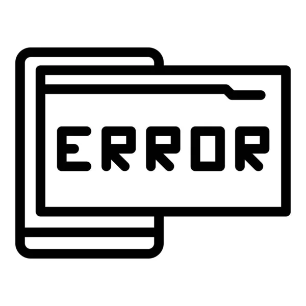Ícone de erro de código web vetor esboço. Desenvolvimento de Cms — Vetor de Stock