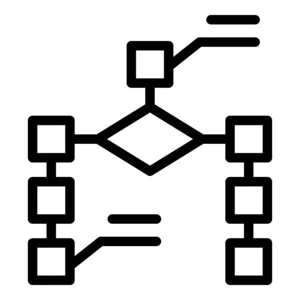 Pragramming esquema ícone contorno vetor. Desenvolvimento de Cms —  Vetores de Stock