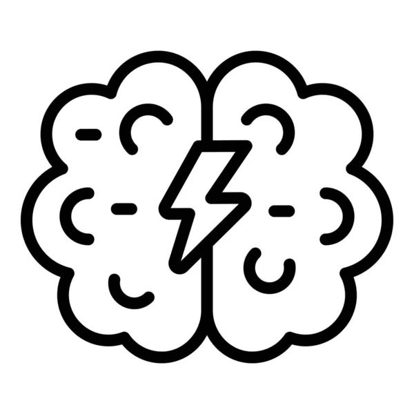Brainstorming Icon Outline Vektor. Panikangriff — Stockvektor