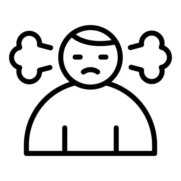 Destructive stress icon outline vector. Panic attack — Stock Vector