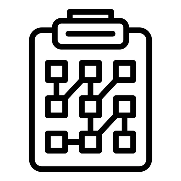 Lab onderzoek klembord pictogram schets vector. Medische buis — Stockvector