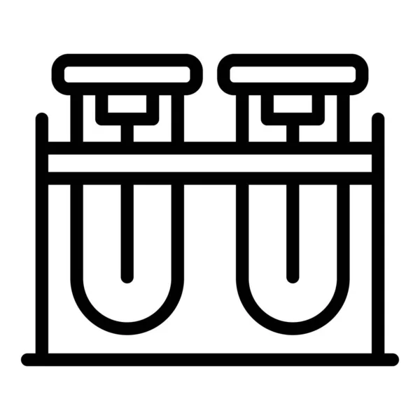 Testbuisstandaard pictogram omtrek vector. Medisch lab — Stockvector