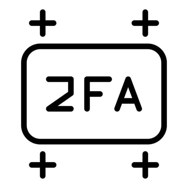 2fa Internet图标轮廓向量。密码核查 — 图库矢量图片