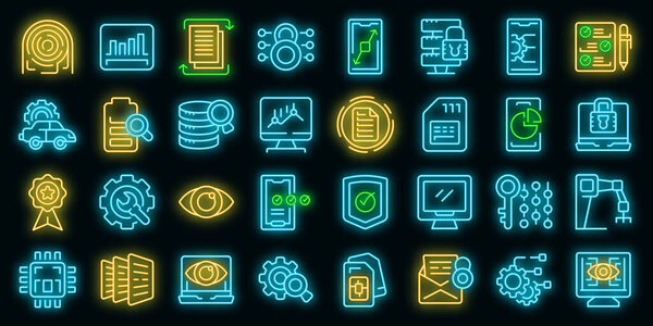 Технический обзор значков векторного неона