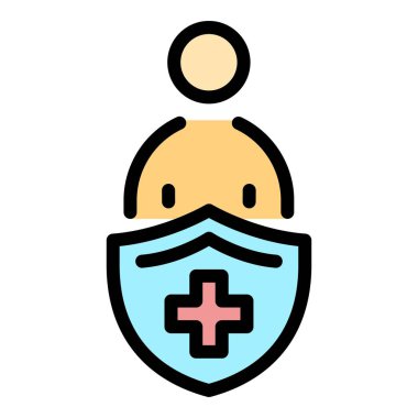 İnsan sağlığı simgesi renk ana hatlarını koru