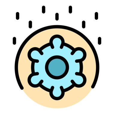 Antibakteriyel simge renk ana hatları vektörü