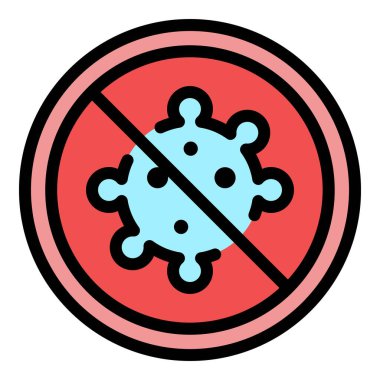 Virüs simgesi renk ana hatlarını durdur