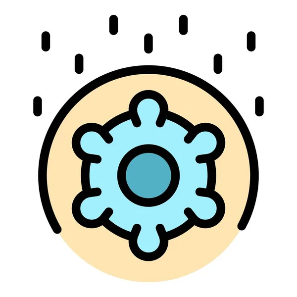 Vecteur de contour de couleur icône antibactérienne — Image vectorielle