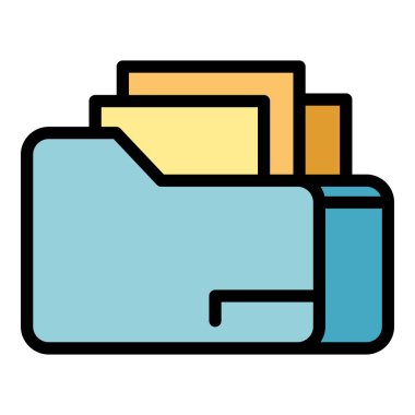 Ergonomik araçlar simge renk ana hatları vektörü