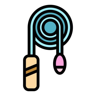 Endoskop boru hattı simgesi renk ana hatları vektörü