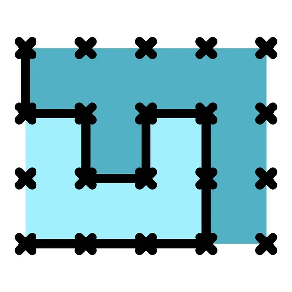 Vecteur de contour de couleur d'icône de chiffrement confidentiel — Image vectorielle