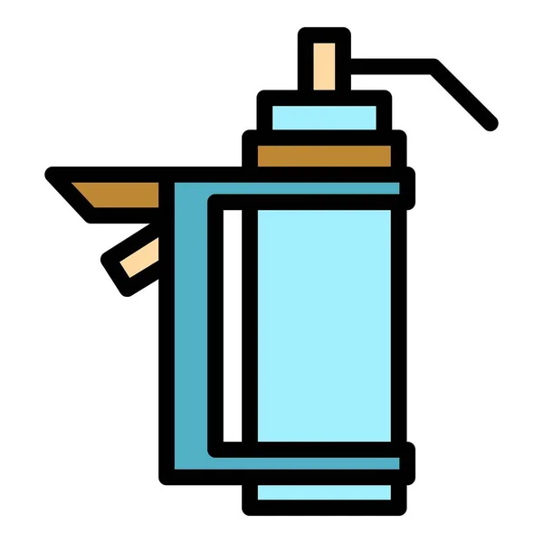 Caulk gun tool pictogram kleur omtrek vector — Stockvector