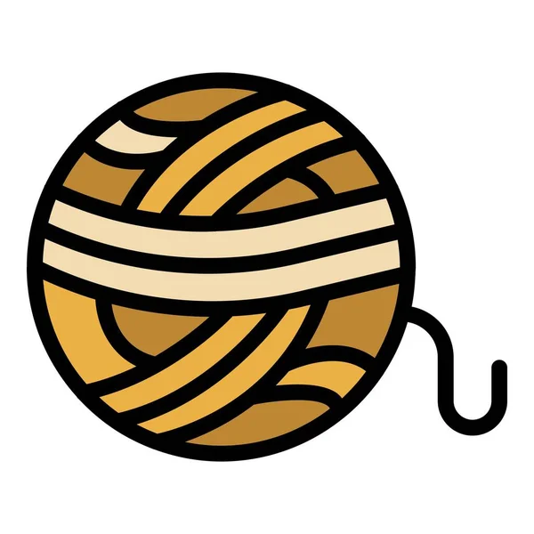 Garnball-Symbol Farbe Umrissvektor — Stockvektor