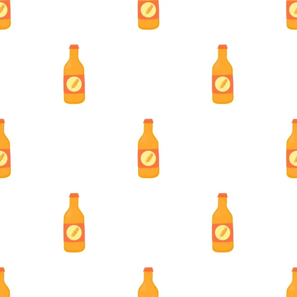 Modèle de bière vecteur sans couture — Image vectorielle