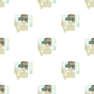 Sanal gerçeklik kulaklığı desensiz vektör