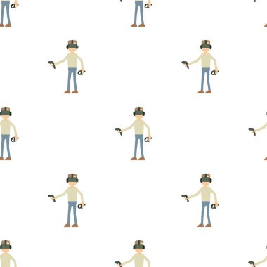 Vr manipülatör desenli kusursuz vektör