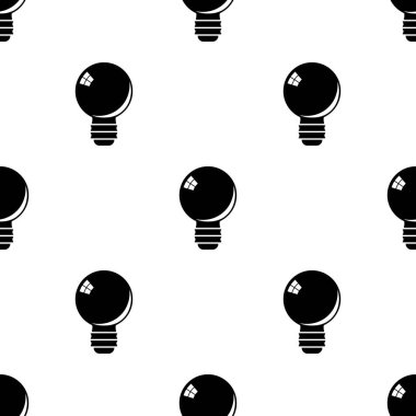 Siyah ampul deseni pürüzsüz vektör