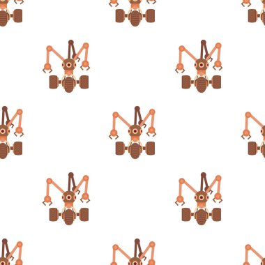 Üç dokunaç desenli dikişsiz vektör robotu