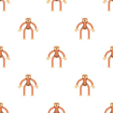 Robot maymun desenli kusursuz vektör