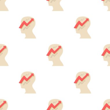 Ok desenli, dikişsiz vektör başı