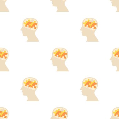 Yapboz desenli, sorunsuz vektör başı