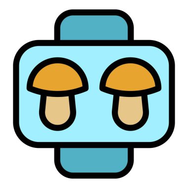 Çerez kalıbı element simgesi renk ana hatları vektörü