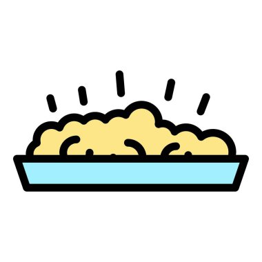 Ahşap atık ikonu renk ana hatları vektörü