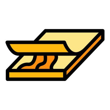 Konum simgesi renk ana hatları vektörü