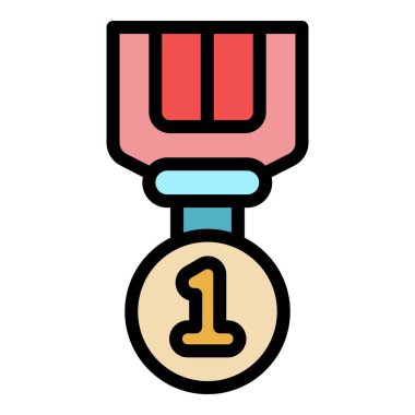 Olimpiyat madalyası renk ana hatları vektörü