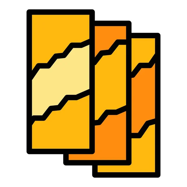 Plywood ark ikon färg kontur vektor — Stock vektor