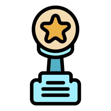 Yarışma ödülü renk ana hatları vektörü