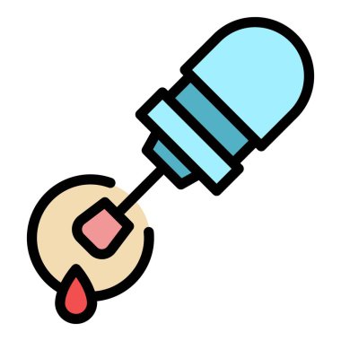 Tırnak cilası simgesi renk ana hatları vektörü