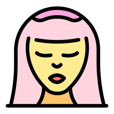 Gelin simgesi rengi dış hat vektörü