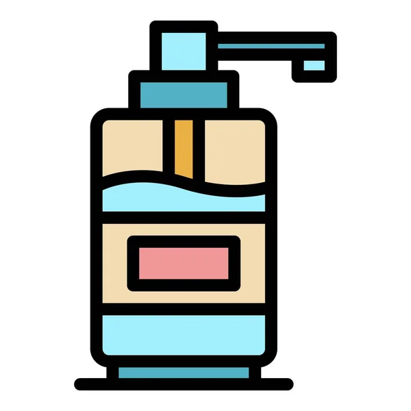 Spray Nagelpflege Symbol Farbe Umrissvektor — Stockvektor