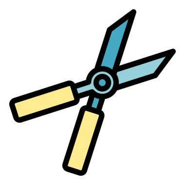 Çiftlik sektörü simgesi renk ana hatları vektörü