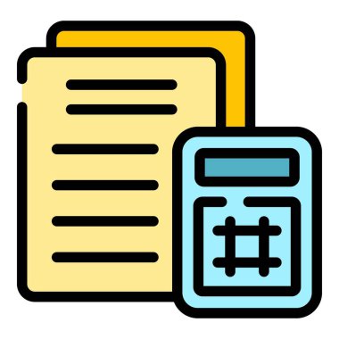 Kariyer hesap makinesi renk çizelgesi vektörü