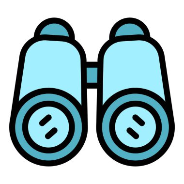 Dürbün simgesi renk çizgisi vektörü