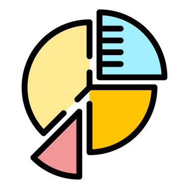 Kariyer pastası simgesi renk ana hatları vektörü