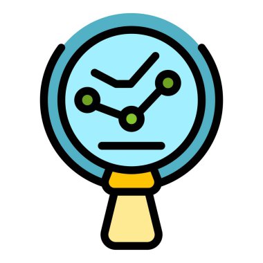 Kariyer simgesi renk ana hatları vektörü büyütülüyor