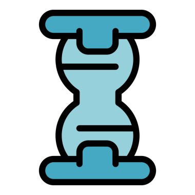 Kampanya zamanı simgesi renk ana hatları vektörü