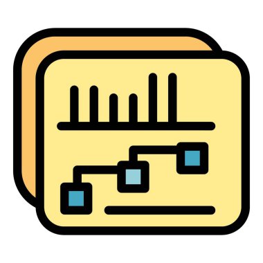 Kampanya grafiği simgesi renk ana hatları vektörü