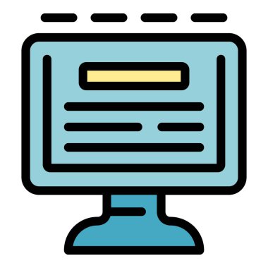 Kampanya planı renk ana hatları vektörü