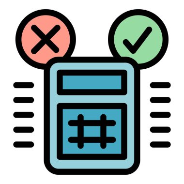 Kampanya ipuçları simgesi renk ana hatları vektörü