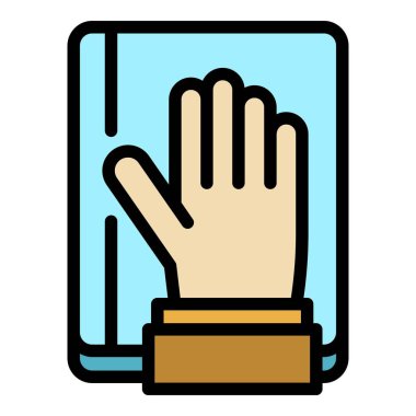 Demokrasi simge renk ana hatları vektörünü dağıttı