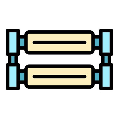 Uv parlak lamba simgesi renk dış hat vektörü
