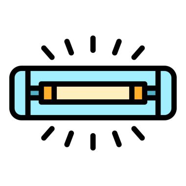 Taşınabilir u v ışık simgesi renk dış hat vektörü