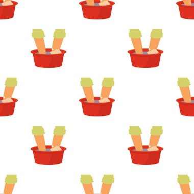 Leğen desenli dikişsiz vektörde yıkama