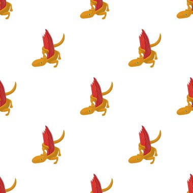 Dinozor kertenkele desenli kusursuz vektör