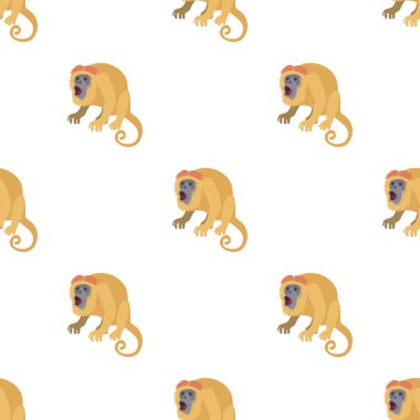Şaşırmış maymun desenli kusursuz vektör