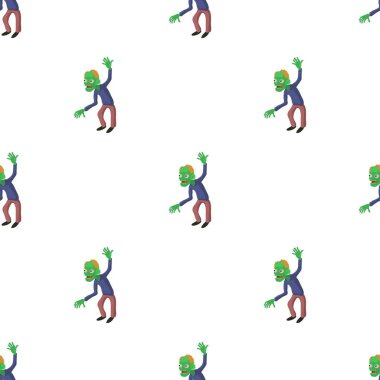 Dans eden zombi desenli kusursuz vektör